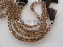 Chocolate Quartz Faceted Onion Shape Beads